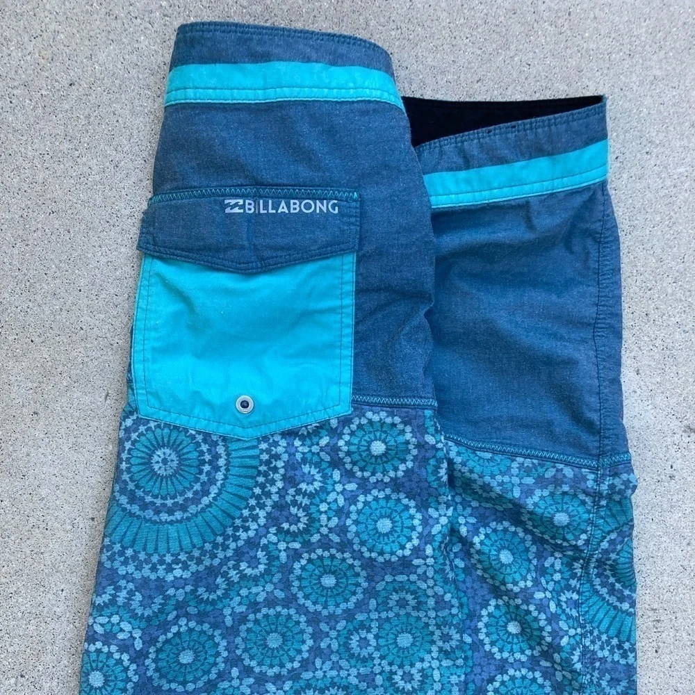 Men's Billabong Board Shorts Multicolor Floral 36 Cotton Blend Beach Surf Swim‎